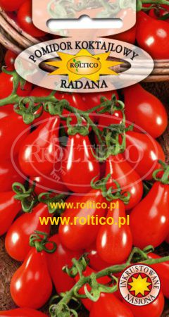 Pomidor koktajlowy (balkonowy) Radana (kształt gruszki)